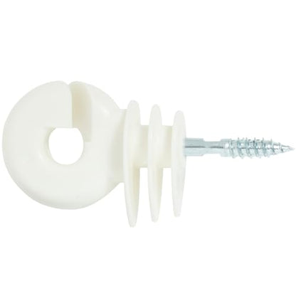 Premier 1 TuffRing™ Screw-in Insulator for Wood Posts – Low-Tension, White - style: Box of 65 - White