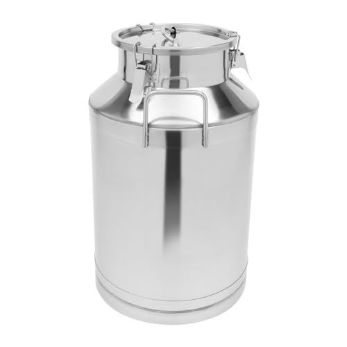 Stainless Steel Milk Can Wine Pail Bucket Milk Can Tote Jug Sealed (60L) - size: 60L