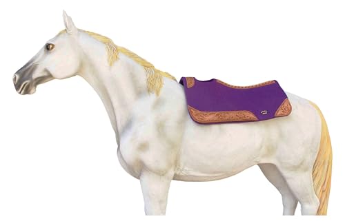 CHALLENGER Horse Saddle PAD Western Contoured Wool Felt Moisture Wicking Saddle Pad 39177 - color: Purple