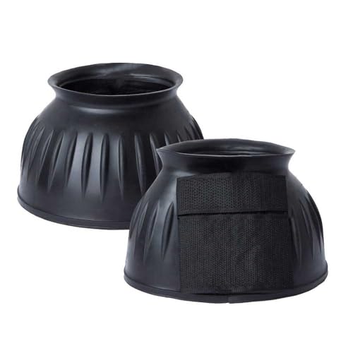 HORZE No Turn Heavy Duty Bell Boots - Black - S - size: S