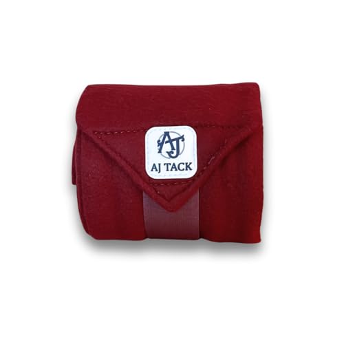 AJ Tack Polo Wraps - 12 ft - Pack of 4 Burgundy - color: Burgundy