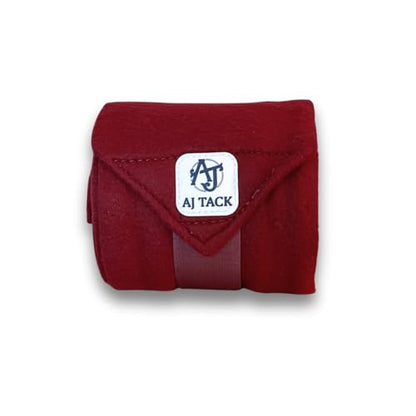 AJ Tack Polo Wraps - 12 ft - Pack of 4 Burgundy - color: Burgundy