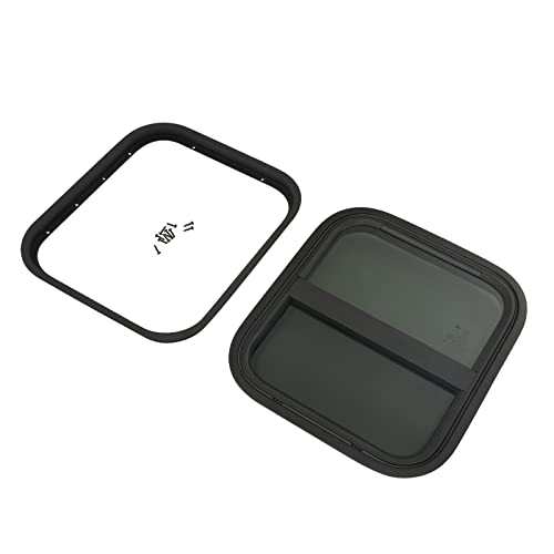 Vertical Sliding Black RV Window for Teardrop, Cargo, Horse Trailer, Marine Camper Window Replacement,14" Wide x 16" Tall - size: 14"x16"