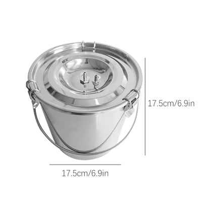 3L Goat Milking Machine - Electric Automatic Pulsation Vacuum Livstock Milker, Portable Cow Milker with Stainless Bucket Silicone Cups Tubes Cleaning Brush, for Cows and Sheep