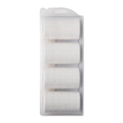 OVIK Health PowerFlex Equine – Extra Strong Self-Adhering Bandage Wrap – Wound Care, Compression & Support Bandage for Horses, Cows & Dogs – White, 4 inch, 4 Rolls (Resealable Case) - color: White