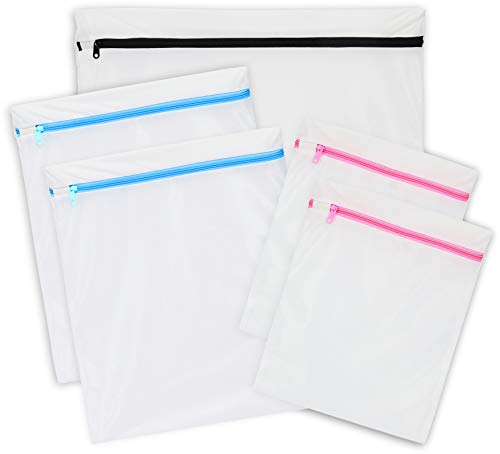Simple Houseware Laundry Bra Lingerie Mesh Wash Bags (1X-L, 2L, 2M), 5 Pack - style: 1 XL / 2 L / 2 M
