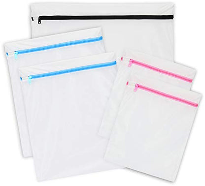 Simple Houseware Laundry Bra Lingerie Mesh Wash Bags (1X-L, 2L, 2M), 5 Pack - style: 1 XL / 2 L / 2 M