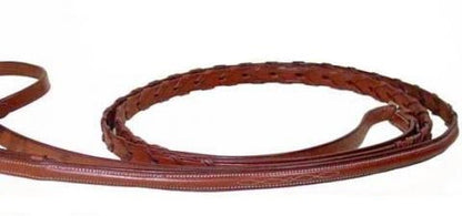 Everyday Raised Fancy Stitched Leather English Schooling Bridle with Laced Reins St. Steel Hardware with 1 Year Warranty. - color: Chestnut, size: Pony