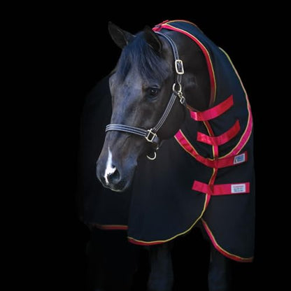 Dura-Tech Polar Fleece Contour Award Cooler | Extra Coverage | Quick Moisture Wicking | Luxurious Feel | Ideal Horse Show Award | Color Black | Size Medium - size: Med. -- 70" - 74"
