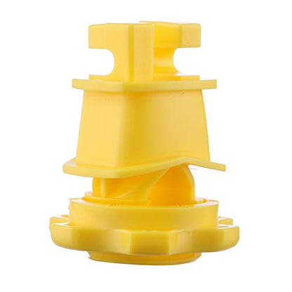 25-Pack Screw-Tight Electric Fence Round Post Insulator, Yellow | Wire Holding ·Two-Piece Design · Fits Round Posts · For Wire & Polywire - color: Yellow