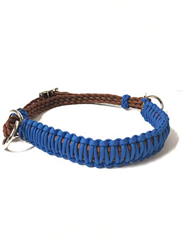 side pull hackamore with a whoa bitless bridle attachment horse tack royal blue
