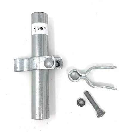 Pressed Steel Chain Link Fence Frame Hinge w/Bolt - (2 Sets Pack) (1-3/8") - size: 1-3/8 Inch