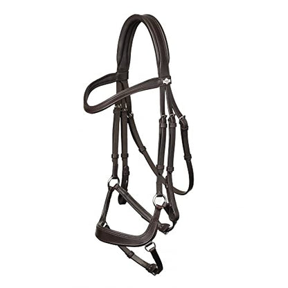LeMieux Arika Drop Bridle - color: Brown/Silver, size: Pony