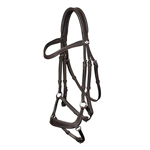 LeMieux Arika Drop Bridle - color: Brown/Silver, size: Full