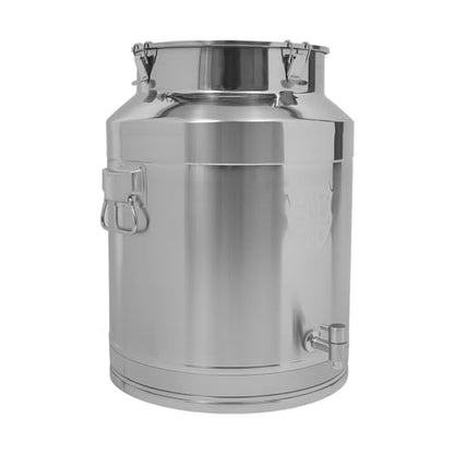 64L/16.90Gal Milk Can with Faucet, Stainless Steel Milk Can with Lid Milk Jug Milk Transport Container Wine Pail Bucket Bottle Stainless Steel Milk Bucket with Sealed Lid for Grain Wine Liquid