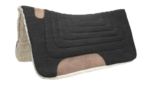 Tahoe Tack Contoured Canvas Western Saddle Pad Available in Mini Pony and Horse Sizing - color: Black