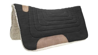 Tahoe Tack Contoured Canvas Western Saddle Pad Available in Mini Pony and Horse Sizing - color: Black