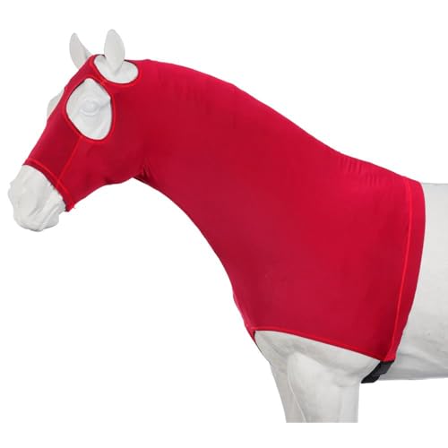Tough 1 Spandex Mane Stay Hood - color: Red, size: Large