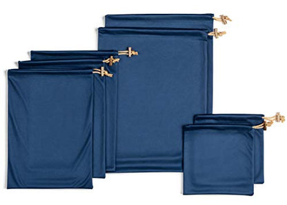 Valante Set of Adult Game Toys Microfiber Drawstring Storage Bags (3 size set) - size: 3 size set