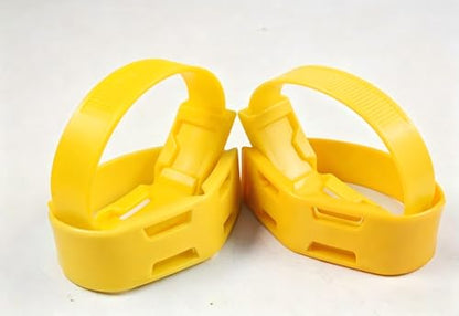 10-Pack Cow Identification Bands, Plastic Cattle Marking Rings - color: Yellow