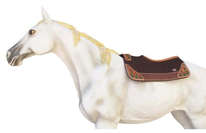 Horse 32" x 30" Western Contoured Wool Felt Therapeutic Saddle Pad 39218 - color: Brown