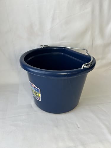 F.o.r.t.i.f.l.e.x. Flat Back Feed Bucket for Dogs/Cats and Small Animals, 8-Quart (Sapphire Blue) - color: Sapphire Blue