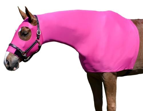 StretchX Pull On Slicker Hood XL Hot Pink - color: Hot Pink, size: X-Large (1400-1600lbs)