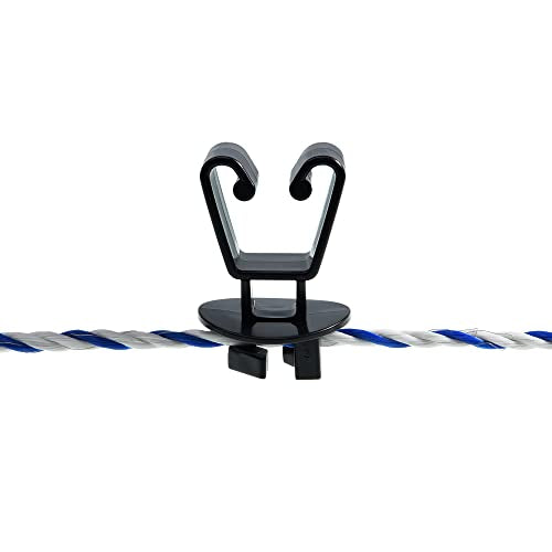 Insulators for Electric Fence Wire, U Post Extended, Black, 50