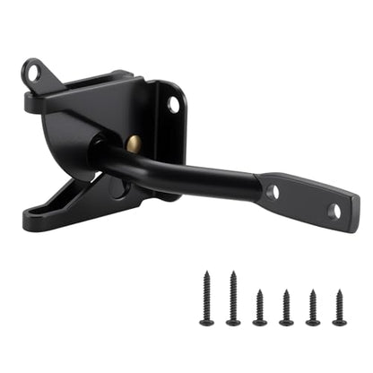 HOME MASTER HARDWARE Self Locking Gate Latch for Fence, 1 Pack, Black