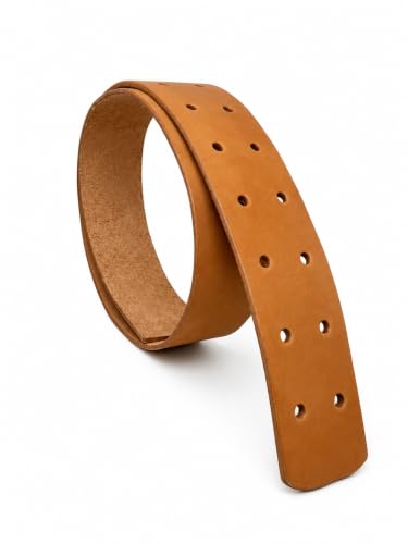 CHALLENGER Natural Tan Horizontal Western Saddle Stirrup Leathers Pre-Punched Replacement Pair 2-1/2" Wide 52SL02-2.5