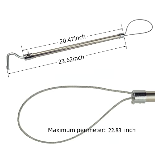 nomal Heavy Duty Hog Catcher Snare Stainless Steel Pig Holder Pig Swine Catcher Pole Animal Catch Pole Catcher Tool