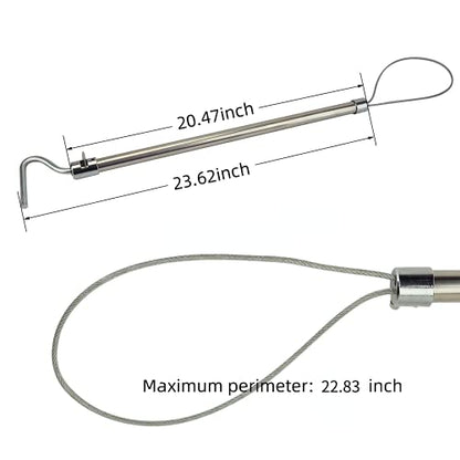 nomal Heavy Duty Hog Catcher Snare Stainless Steel Pig Holder Pig Swine Catcher Pole Animal Catch Pole Catcher Tool