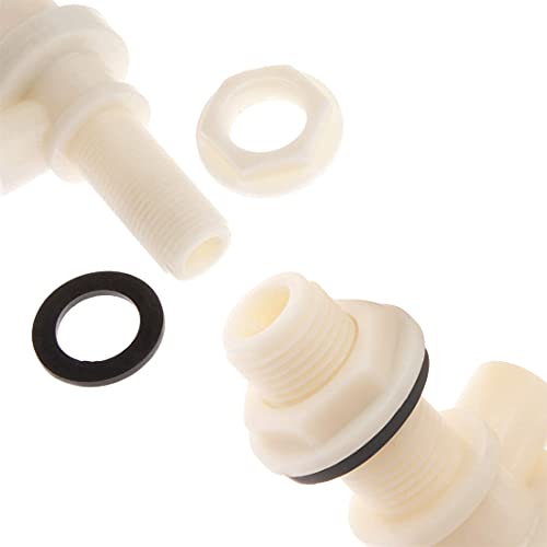 Float Valve 1/2" Shut Off Plastic Water Float Valve, Water Float Valve with Adjustable Arm Stable Water Float Ball Valve for Horse Cattle Goat Sheep Pig Dog Farm Supplies 2 Pack