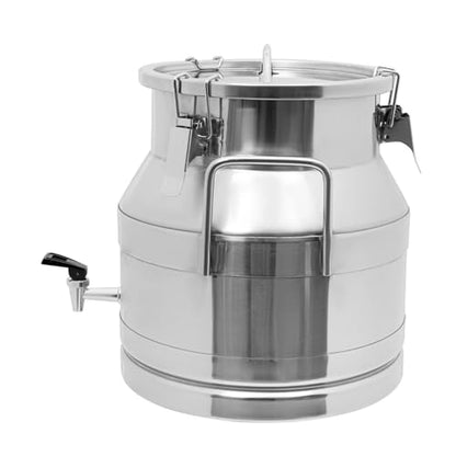 Stainless Steel Milk Bucket with Faucet, with Sealing Lid,Large Liquid Container Storage Keep Food Dry and Fresh for Milk and Wine (20L/5.3Gal,w/Faucet) - size: 20L/5.3Gal,w/Faucet