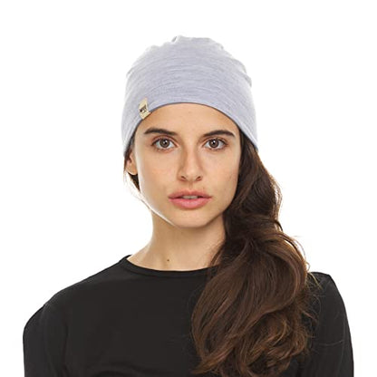 Minus33 Merino Wool Micro Weight Reversible Beanie - color: Slate Blue / Ash Gray