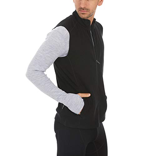 100% Merino Wool Mens Vest - Expedition Heavyweight Vest - Moisture Wicking - color: Black, size: Medium