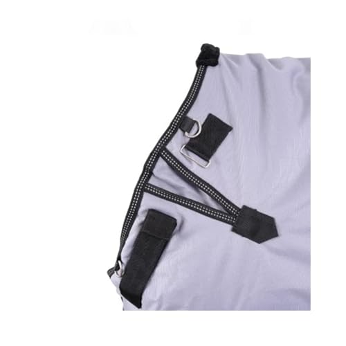 Reinsman Premium Turnout Winter Horse Blanket with 200g Fill| 1200 Denier Waterproof Top | Fleece-Lined Neck Gusset with Velcro Adjustment | 2 Criss-Cross Belly Strap,Grey/Black, 81" - color: Grey/Black