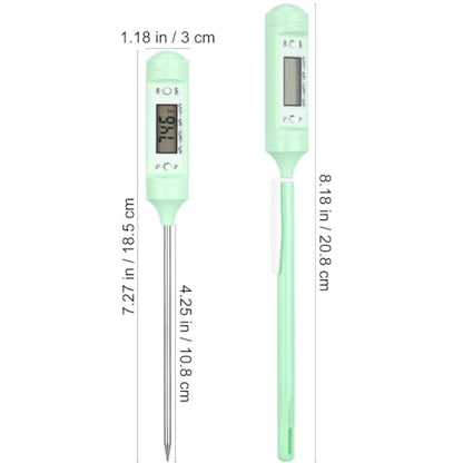 BESTOYARD Temperature Meter for Food Use - Accurate Temperature Measurement for Baby Milk Formula Household Cooking and Milk Heating 7.28-Inch Stainless Steel & Abs