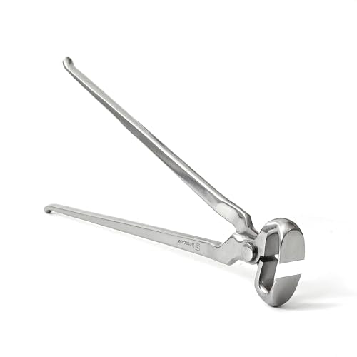 14 Inch Farrier Hoof Nipper, Heavy Duty Chrome Vanadium Steel Hoof Trimmer with High Leverage & Ergonomic Grip for Horses, Ponies, Livestock
