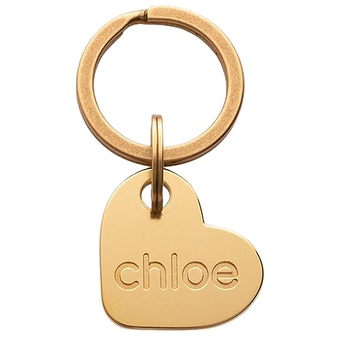Solid Brass PET TAG - Modern, Minimal Pet IDs. Durable, Lifetime Tags with deep Cut Text. Includes Space for Two Phone Numbers. (Heart) - style: Heart