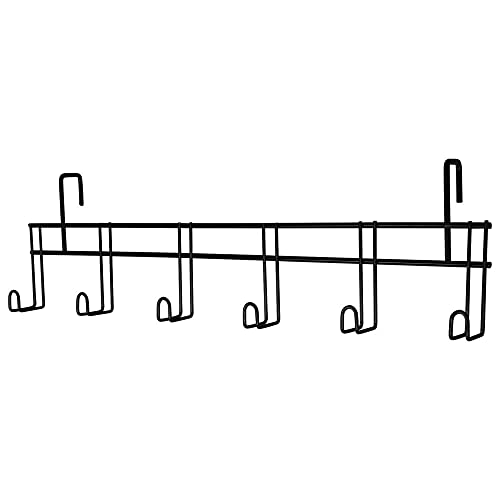 EASY-UP 6 Hook Tack Rack with Hangers | Color Black | Lightweight Yet Durable | 6-Hook Design | Portable & Convenient | Scratch-Resistant Finish | 5-Year Warranty - color: Black