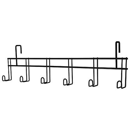 EASY-UP 6 Hook Tack Rack with Hangers | Color Black | Lightweight Yet Durable | 6-Hook Design | Portable & Convenient | Scratch-Resistant Finish | 5-Year Warranty - color: Black
