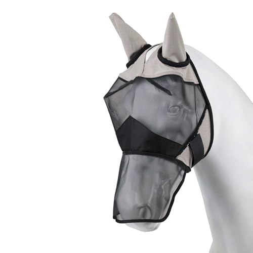 HORZE Cooling Long Nose Fly Mask - Atmosphere - XXL - color: Atmosphere, size: XXL