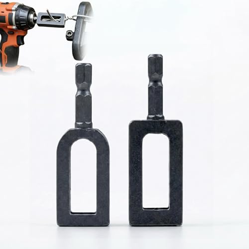 2 Pack Wire Twister Tool for Drill, Heavy Duty Drill Wire Twister with 1/4" Hex Shank for Fencing, Rebar Tying, and Construction, Alloy Steel