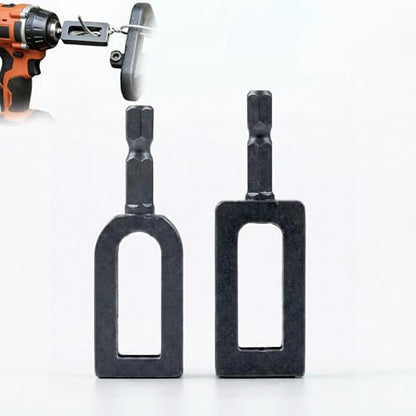 2 Pack Wire Twister Tool for Drill, Heavy Duty Drill Wire Twister with 1/4" Hex Shank for Fencing, Rebar Tying, and Construction, Alloy Steel