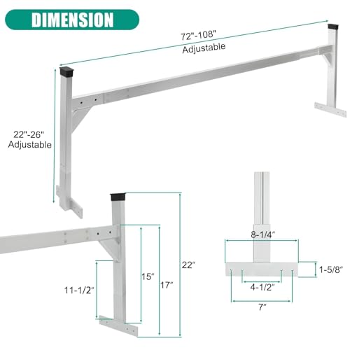 Aluminum Trailer Roof Ladder Rack for Enclosed and Open Trailers