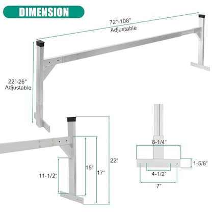 Aluminum Trailer Roof Ladder Rack for Enclosed and Open Trailers