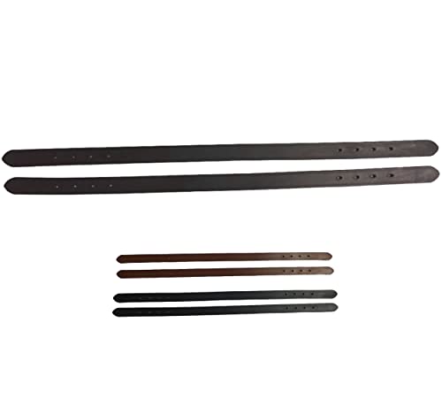 Majestic Ally 2 Pcs Smooth Replacement Leather Crown for Breakaway Halter - color: Brown