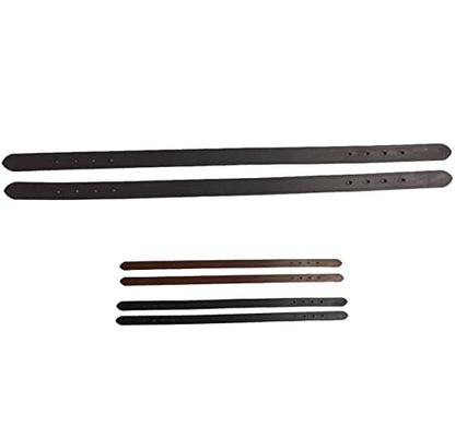 Majestic Ally 2 Pcs Smooth Replacement Leather Crown for Breakaway Halter - color: Brown