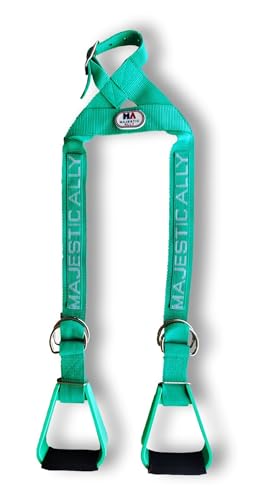 Majestic Ally Nylon Overlay Adjustable Heavy Duty Padded Youth Stirrup - color: Turquoise